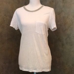 Sheer JCrew dressy jeweled T-shirt